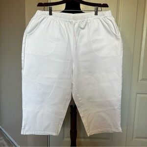 NWOT Denim & Company‎ QVC White Pull On Capri Pant Jeans Size 2X